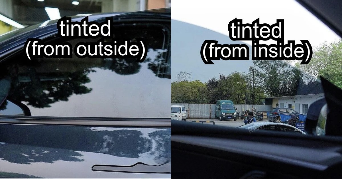 Outside vs Inside tint comparison